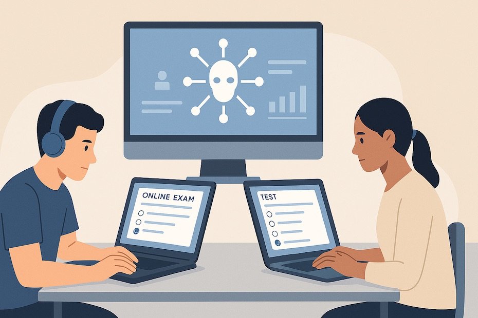 Consultant reviewing dashboards with market intelligence graphs, survey results, text mining visuals, and strategy frameworks.